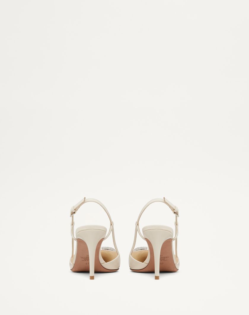 VLOGO SIGNATURE SLINGBACK PUMP IN CALFSKIN LEATHER 80MM - Image 5